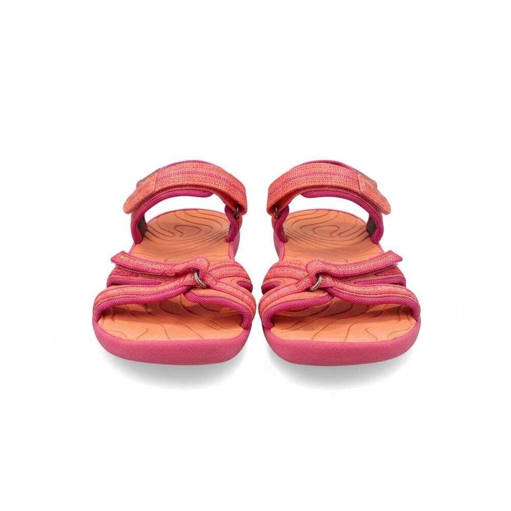 Girls M.A.P Pink Orange Sport Sandals Size 1 Adjustable Strap Lightweight